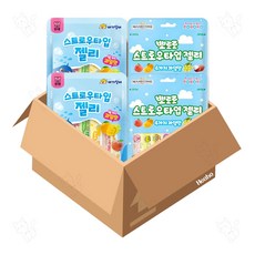 핑크퐁 스트로우타입 젤리 + 뽀로로 스트로우타입 젤리, 1세트, 800g, 핑크퐁 2개+뽀로로 2개