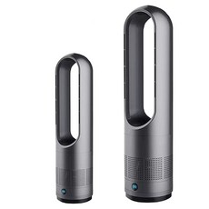 【LADUTA 拉布塔】新品 無葉風扇 18吋 冷風 冷暖兩用 無葉電風扇 靜音臺式風扇 家用電風扇 落地扇 空氣凈化扇, 冷暖款, 18寸灰鈦色