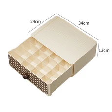 쌓을 수 있는 속옷 정리함 양말 브라 보관함 캐비닛 서랍 공간 절약, [01] Grids, 01 Grids