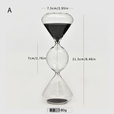 創意玻璃沙漏三層條紋沙漏計時器個性北歐家居擺件, SL2059 三層球形沙漏A款黑沙 不計時:SL2059 三層球形沙漏A款黑沙 不計時