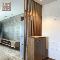 上竹尚坊 竹製屏風 招財擋煞 隔斷屏風 現代中式日式木頭隔斷格柵客廳屏風, 1個, 楠竹230cm*80cm（間,整裝