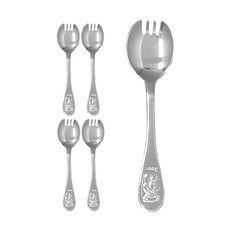 베어 국산 스텐 포크숟가락 포카락 어린이 유아 아동, 스텐레스, 5개