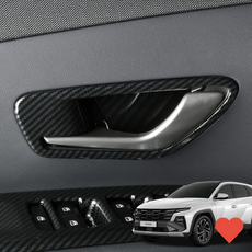 차량 장식 투싼 페이스리프트 튜닝 내 카본 몰딩, 도어내캐치 4P, 유광 블랙