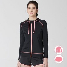 베이직 엘르 베이직엘르 여성인 후드 집업 래쉬가드 상/하의 BEL-S210K / BEL-S208K 2315857