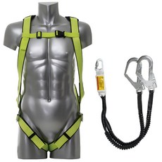 [프로6] 엘라스틱 죔줄 더블 형광 전체식 건설안전벨트, FREE