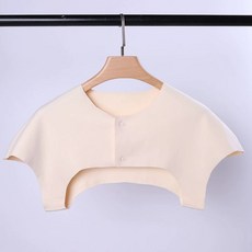 어깨 넥 목 워머 보온 방한 보호대 수면 중년 보호 산모 월 남녀 조끼 따뜻한 잠자는, C. 단층 얇은 원단 살구색