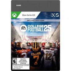 x box 게임 타이틀 대학 풋볼 25 - 디럭스 Xbox 시리즈 X|S 디지털 코드, Xbox Series X|S [Digital Code], Deluxe, 1개