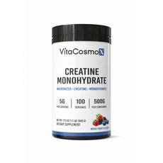 신제품 VitaCosmoX 비타코스모 마이크로나이즈드 크레아틴 모노하이드레이트 (혼합과일맛 분말), 1개, 500g