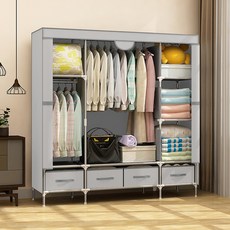 엔조이리빙 프리미엄 비키니옷장 4호 150x45x170cm, 밝은그레이