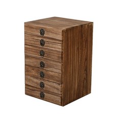 오동나무 보이차 보관함 케이스 수납함, 7단 가벼운 토스티드 미포함, 1개, 1ml