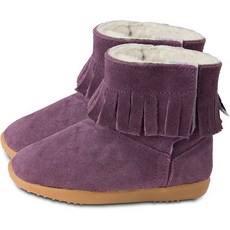 shooshoos 英國手工真皮童靴 深紫流蘇