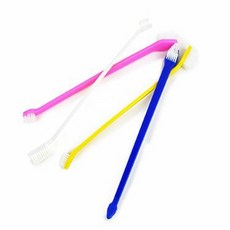 웨일베리나 애완동물용 컬러 위생 칫솔 이닦기 애견구강위생 간편한구취제거 애견구강용품 미니멀한디자인 청결한