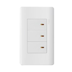 Schneider Zencelo 系列 三切三路純平開關，古銅棕, 1個, 經典白