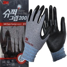 3M 슈퍼그립200 코팅 작업장갑 NBR L사이즈, 슈퍼그립200L그레이, 30개