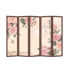 민화 병풍 전통 식당 칸막이 산수화 환갑 한식당 한옥 45x180cm