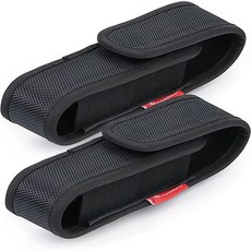 무비베어 2팩 나일론 손전등 홀스터 조절 가능한 소형 중량 벨트 홀더 5-6.5 고급 손전등용 파우치와 함께 벨트에 손전등을 휴대하세요.