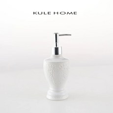 유러피안 세라믹 디스펜서 주방세제 리필용기 280ml 샴푸 바디워시 공병, 1개, B. 화이트 트로피 병 280ml 8x6.8x20cm