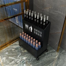 鐵藝雨傘架 大容量 商用家用收納架, 1個, C款黑色 48*27*60約放30把