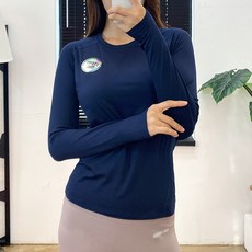 스토리원 여성 베이직 라운드 기모 긴팔 티셔츠 요가복 RKFT-LT25