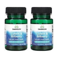 스완슨 빌베리 루테인 마리골드꽃 추출물 포도껍질 추출물 Bilberry 60정 2병, 2개
