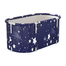 可折疊泡澡桶 加寬加厚 嬰幼兒/成人適用 帶軟墊, 加長星月, 1個