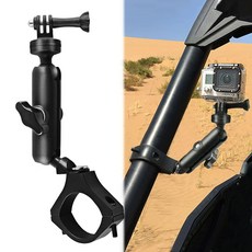 MAIKER Off Road UTV ATV 카메라 마운트 GoPro와 호환 4.4-5.1cm(1.7-2인치) 롤 바 알루미늄 합금 쉬운 설치 회전 가능한 360도 볼, 1개