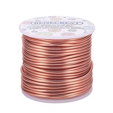 원형 알루미늄 공예 와이어 컬러 24500x2.5mm 손공예 제작 재료 주얼리 분재 공예품 DIY, 1롤, 연한 오렌지색