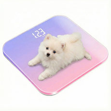 베이비테일 반려동물 체중계 강아지 고양이 소수점 측정, 1개, 오로라 퍼플, LED 디지털 미니 체중계