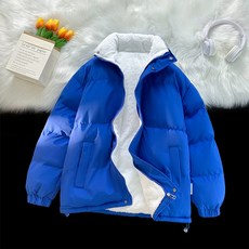 羊羔絨小牛津情侶款麵包服 防潑水短版棉外套