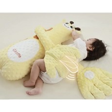 엉덩이 토닥 인형 기린인형 유아 수면인형 자동 인형, 흰색, 1개