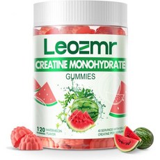 Creatine Monohydrate Gummies 5000mg for Men & Women Chewables Creatine Monohydrate Supplement 120, Watermelon, 120 Count (Pack of 1), 1개