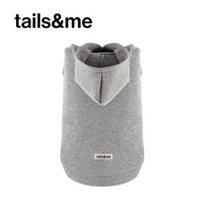 tails&me 經典寵物衣EH 寵物太空棉短袖帽T, 灰色,XL, 1個