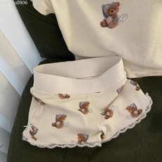 性感純欲風卡通蕾絲花邊睡褲，夏季小個子可愛家居短褲，寬鬆外穿休閒褲