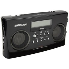 디지털 튜닝 및 RDS 기능을 갖춘 Sangean PR-D5 BK AM/FM 휴대용 라디오, Black, Radio, 검은색