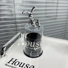 小熊house 牙籤盒, 翹腿兔牙籤盒 黑色, 1個