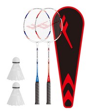 PRO-SPECS 羽球拍2支+羽球2顆+球袋組合, 1套, PRIMARY100