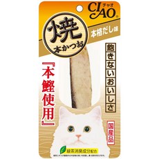 CIAO 燒魚系列本鰹燒魚柳條30G-多種口味/貓零食/魚柳條, 1個, 昆布高湯