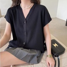 NS홈쇼핑 여성 봄 여름 가을 소매 반팔 니트 체형커버 가디건 [WED3C8F][35155638]