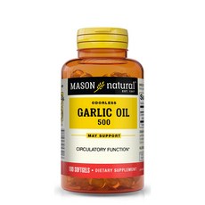 MASON natural 無糖無麩質大蒜油軟膠囊, 1組, 100顆