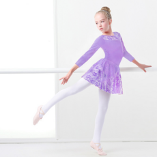 지젤 라벤더 민소매 반소매 긴소매 발레 드레스 레오타드 튜튜 스커트 분리형 원피스 공주 여아 발레복