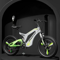 피닉스 어린이 자전거 남녀 학생 단단변속 충격완화 디스크 브레이크 마그네슘 합금 산악자전거, 18인치, 변속 은색, 1개