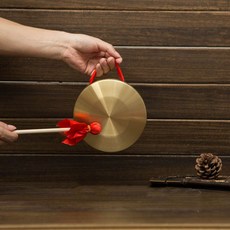 World Mom 高級型匠人手鑼 四物農樂練習用, 金色, 1個