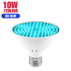 20W LED 식물 성장등 전구 풀 스펙트럼 재배 램프 E27/E26 AC 실내 화분 꽃 박스용, 03 E27 Ice Blue 126LEDS