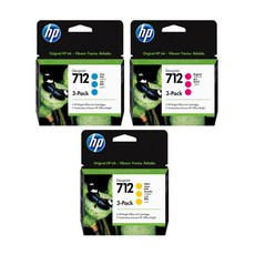 HP 712 原廠墨水匣 3入組 (3ED77A 3ED78A 3ED79A) 適用於T250/T650, 1個