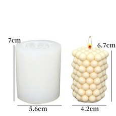 실리콘 몰드 3D 벌집 원통형 캔들 DIY 수제 비누 석고 송진 만들기 용품 가정 선물 책상 장식 유물, [03] 83001271, 1개