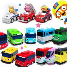 백화점 출고 뽀로로 미니카 타요 자동차 띠띠뽀 기차친구들 작동 장난감 완구, 01_타요 미니카 5종세트