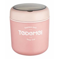 TEDEMEI 不銹鋼保溫湯杯, 304不鏽鋼內膽 粉色, 1個, 500ml