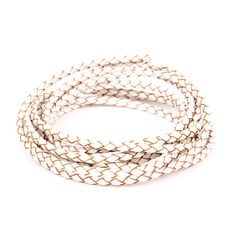 인조가죽 메쉬끈 3mm 4mm 11종 모음, 11. 4MM 화이트 1M