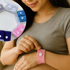 임산부멀미밴드 입덧 완화 팔찌 초기 임신용 선물 상자 친구 생일 축하용 악세서리, 1개, 화이트