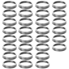 넓은 입구 메이슨 통조림 링 30개 8.4cm(3.4인치) 86mm 병 교체 금속 링 녹 방지 나사 밴드 주석 도금 금속 밴드 메이슨 통조림 병 보관용 실버(30), 넓은 입구 메이슨 통조림 링 30개, 8.4cm(3.4